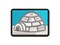 Igloo Ice House Multi-Color Embroidered Iron-On or Hook & Loop Patch Applique